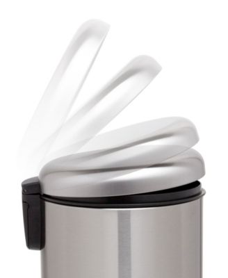 6L / 1.6 Gal + 6L / 1.6 Gal Round Stainless Steel Step Can Combo - Silver