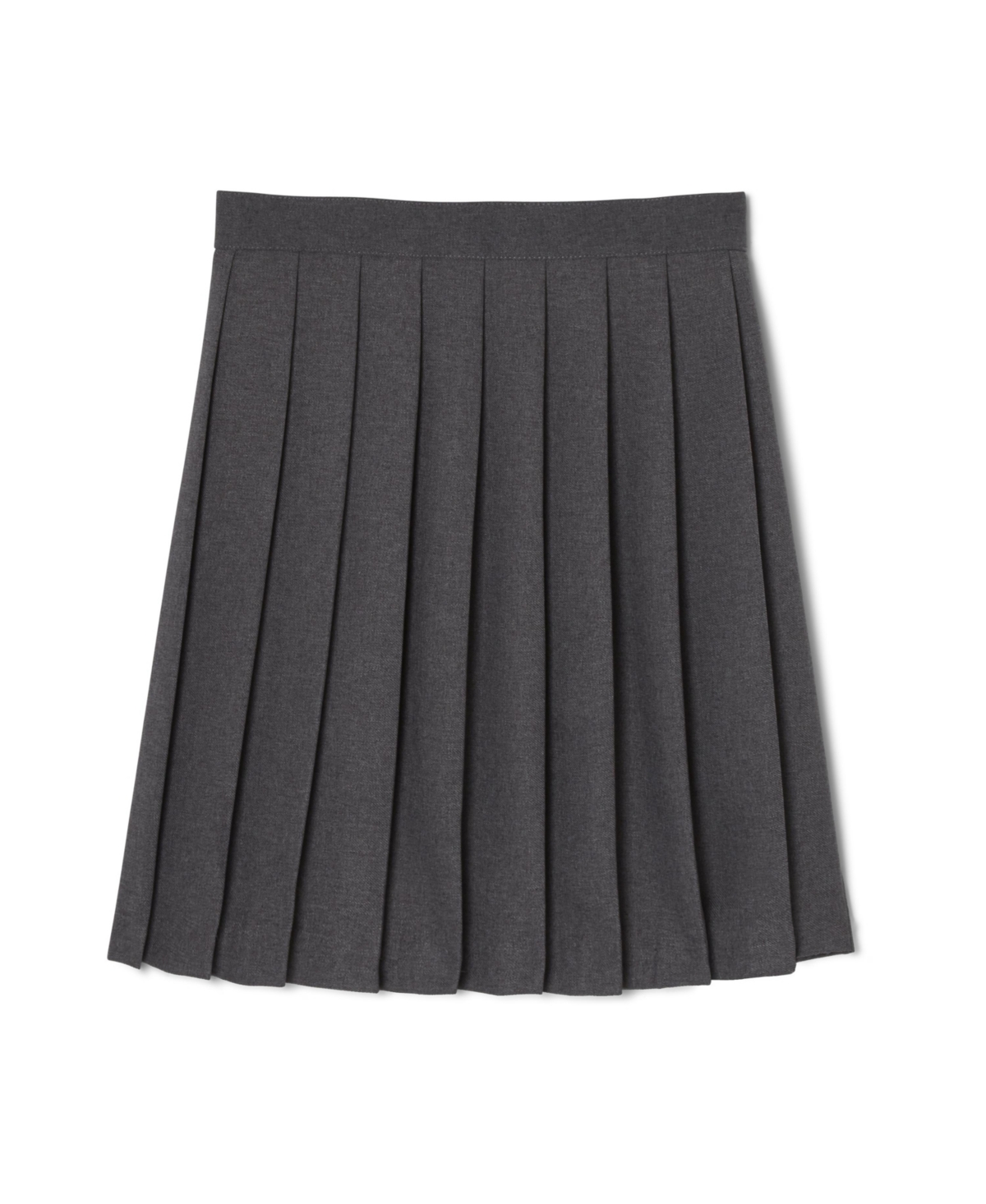 Shop French Toast Big Girls Adjustable Waist Mid-length Pleated Skirt In Gray