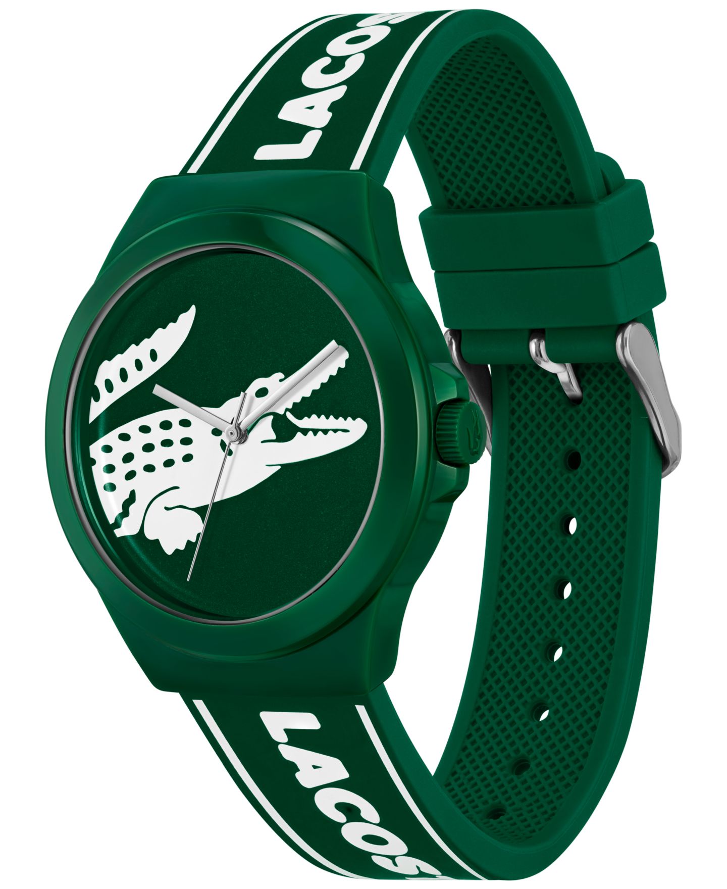 Часы Lacoste Unisex Neocroc Green Silicone Strap Watch 42mm — фото 3
