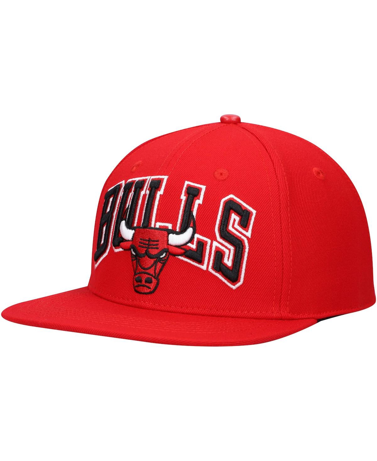 Shop Pro Standard Men's  Red Chicago Bulls Wordmark Logo Snapback Hat