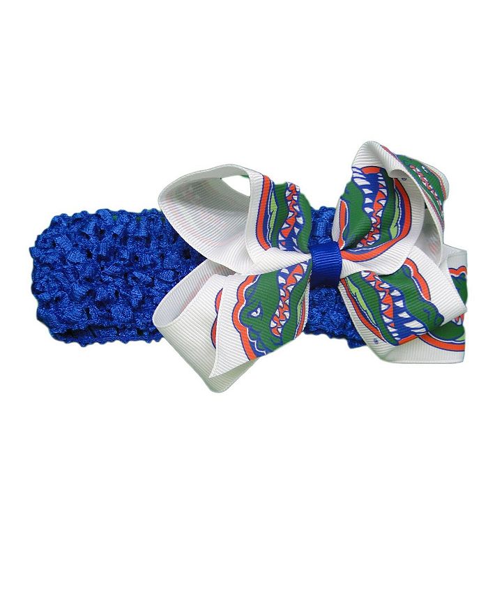 USA Licensed Bows Girls Infant Florida Gators Logo Crochet Headband