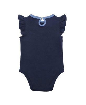 Newborn and Infant Boys and Girls Navy, Heather Gray Tampa Bay Rays Little Fan Two-Pack Bodysuit Set