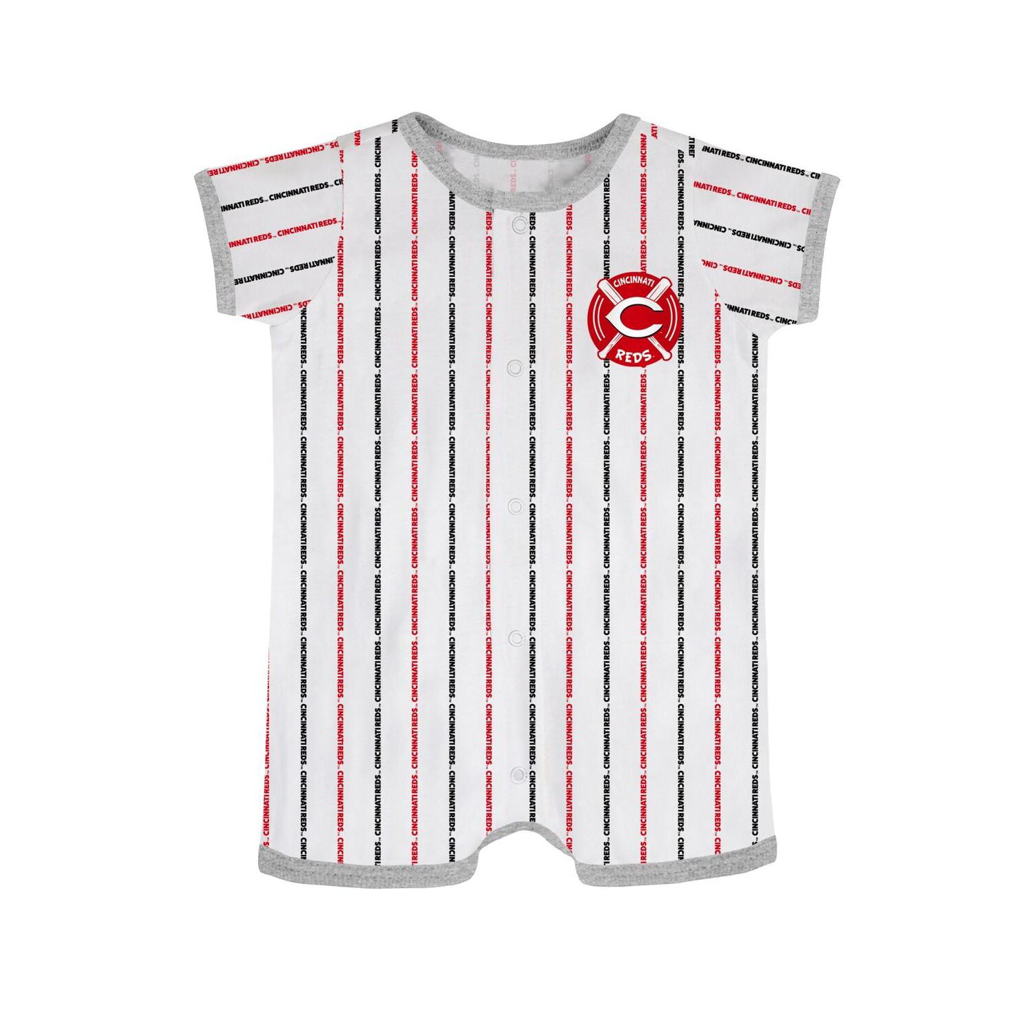 Infant Boys and Girls White Cincinnati Reds Ball Hitter Coverall