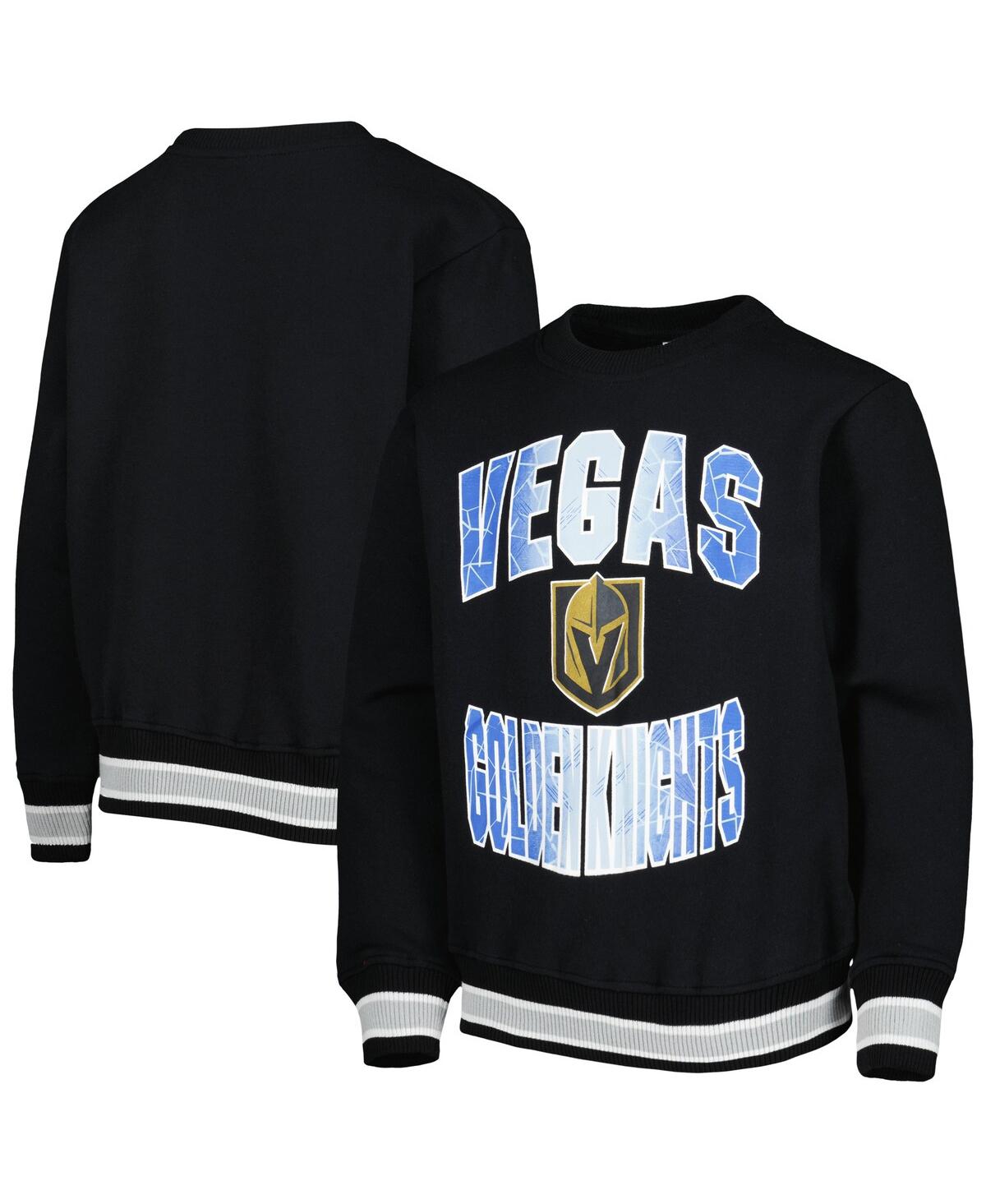 Outerstuff Youth Black Vegas Golden Knights Classic Blueliner Pullover Sweatshirt In Black