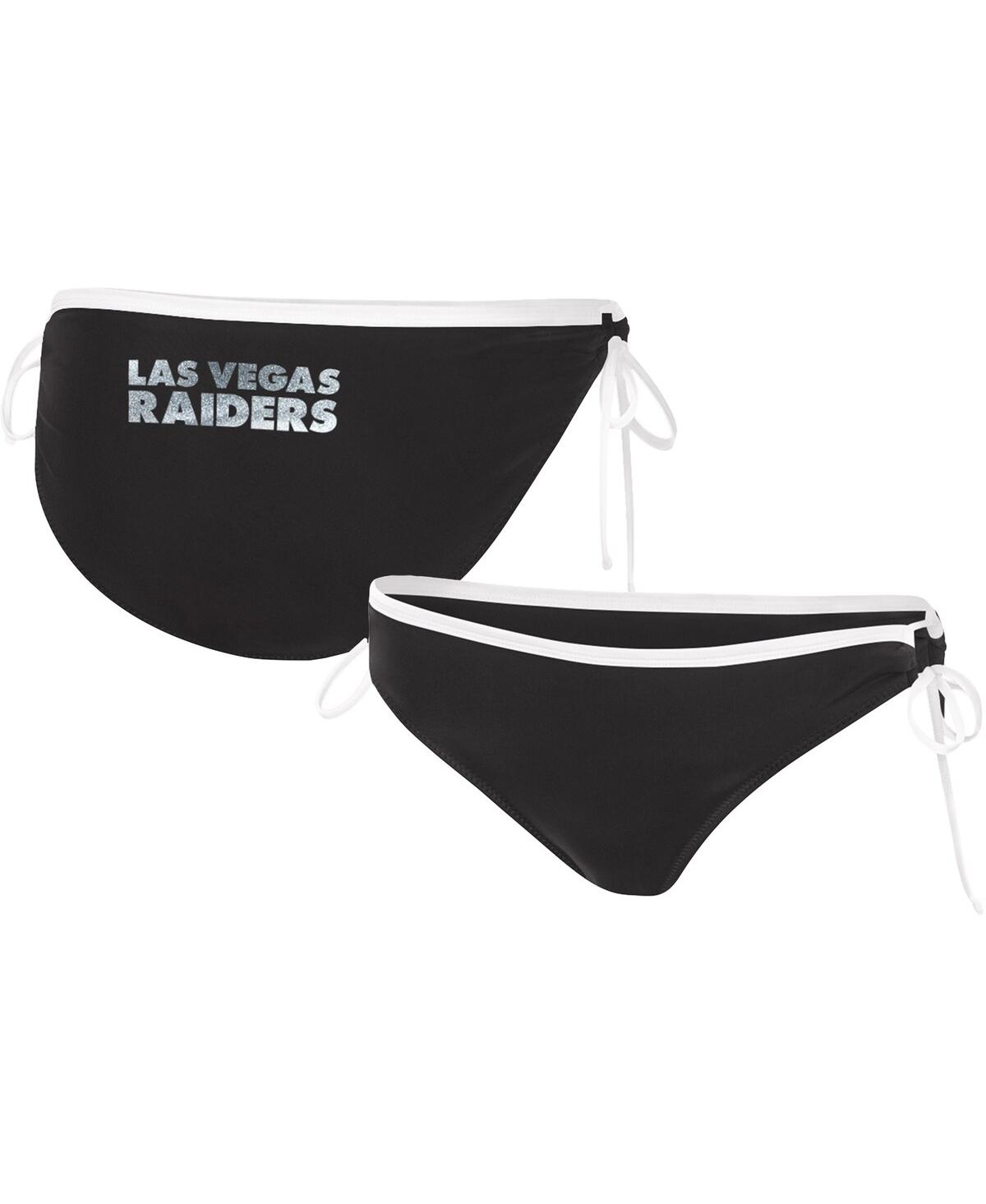 Shop G-iii 4her By Carl Banks Women's  Black Las Vegas Raiders Perfect Match Bikini Bottom