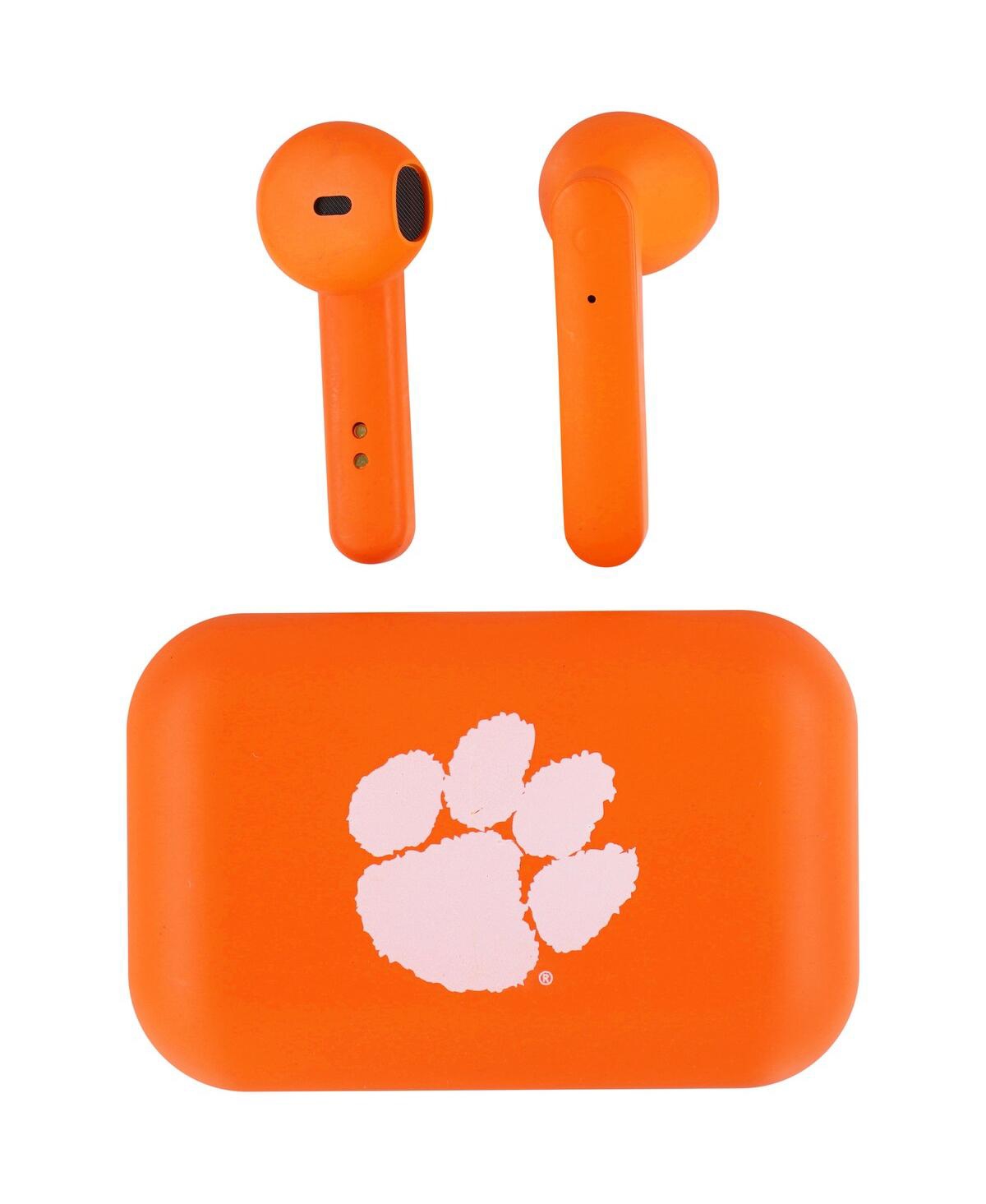 Prime Brands Clemson Tigers Team Logo Wireless Headphones In Orange