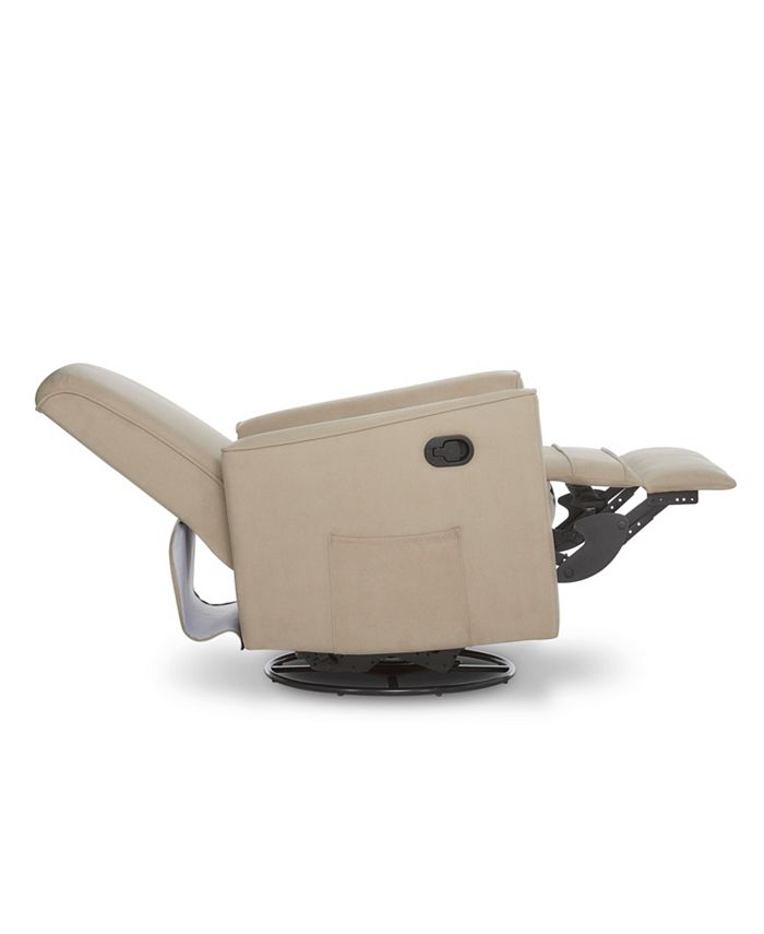 Evolur Ralegh Upholstered Plush Seatng Glder Swvel, Rocker