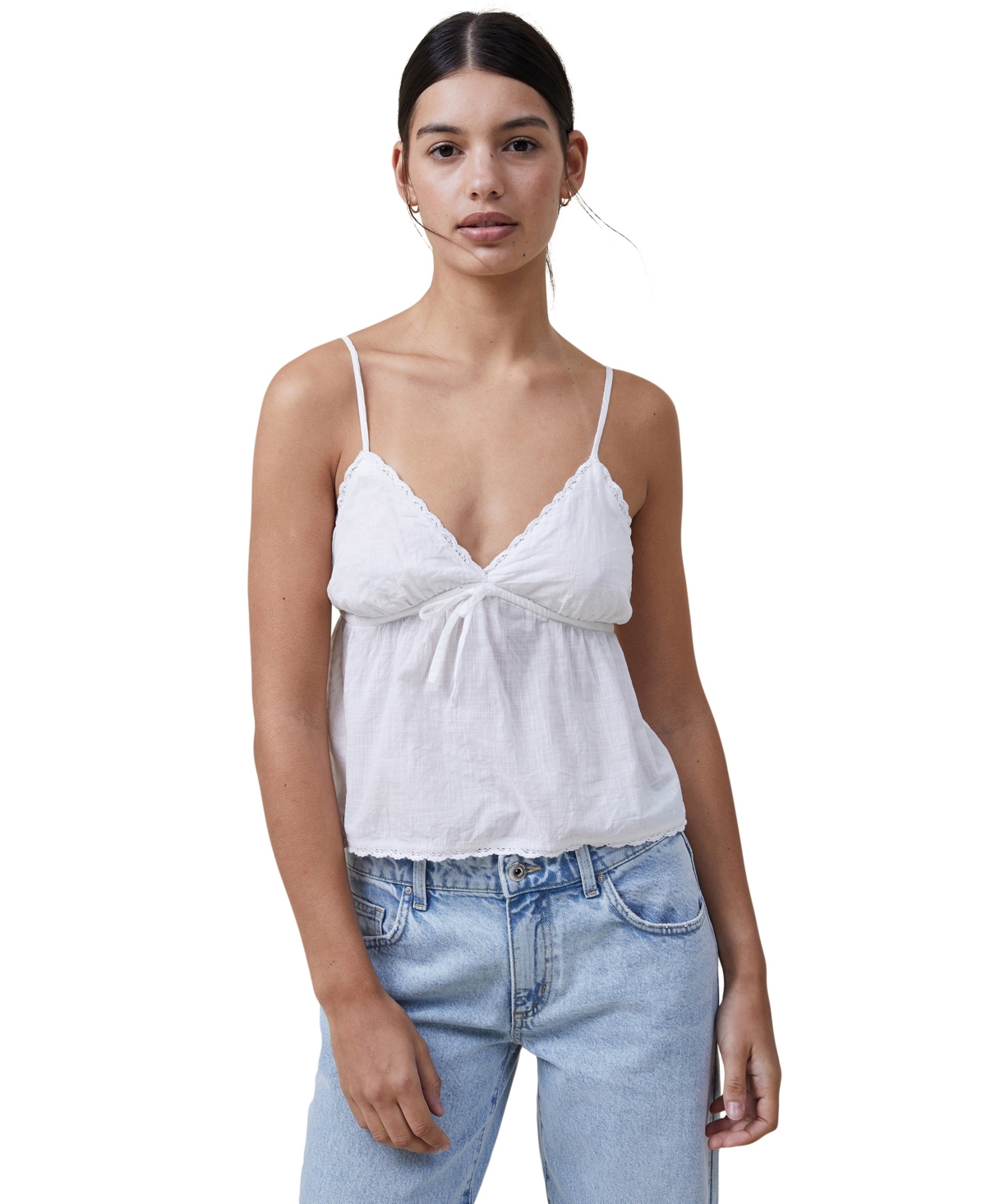 Cotton On Women's Cotton Lace Camisole In White