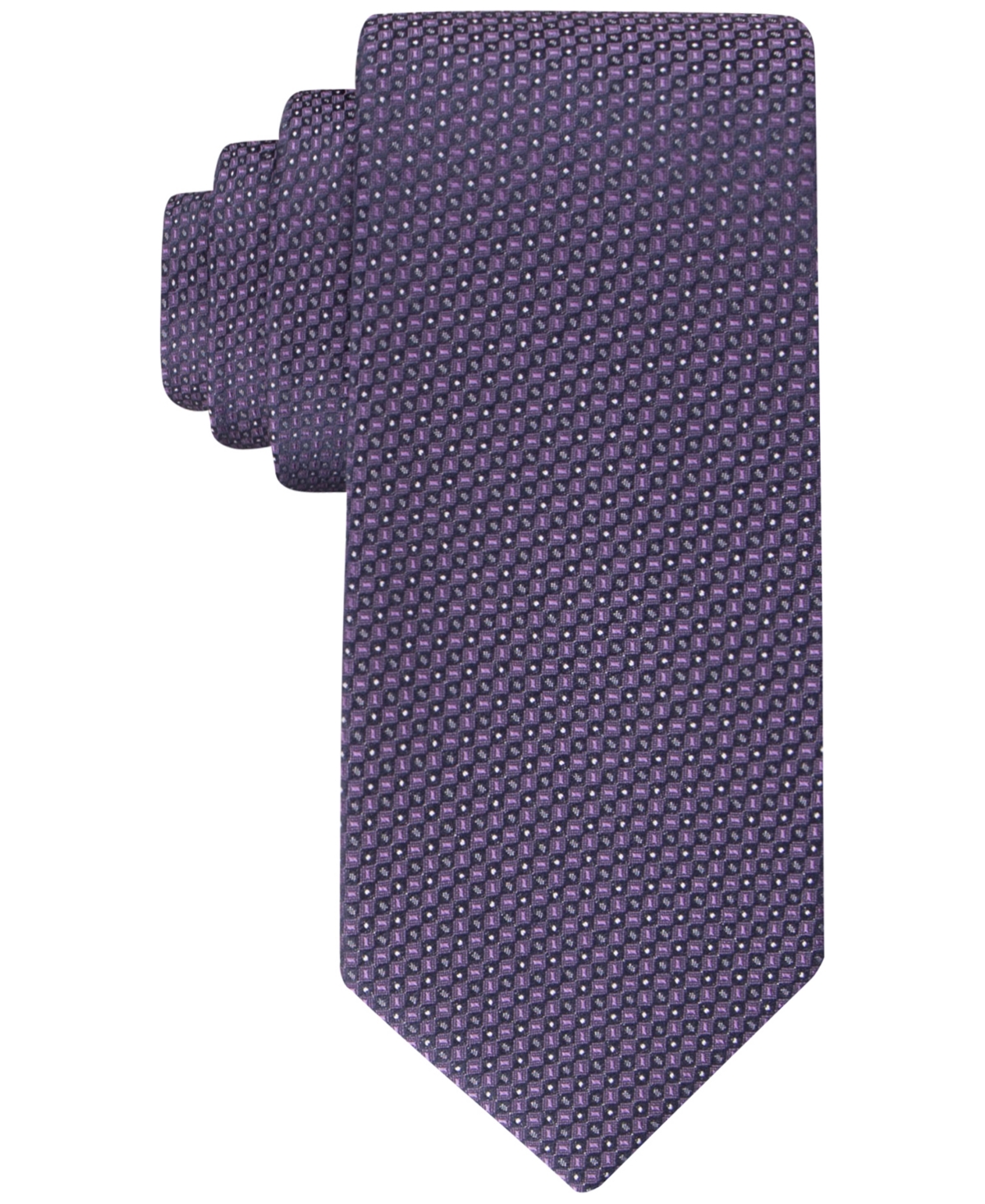 Calvin Klein Men's Micro-dot Neat Tie In Purple