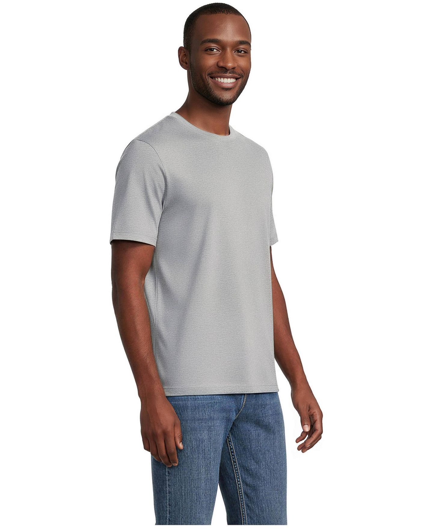 Мужская футболка Lands' End Short Sleeve Super, цвет: Серый меланжевый — фото 1
