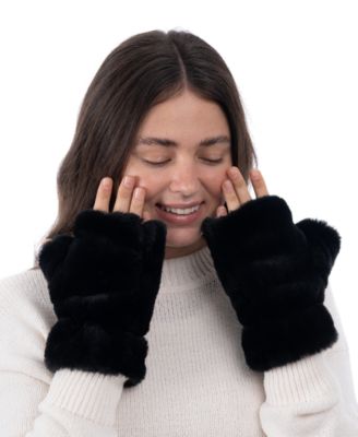 I.N.C. International Concepts - Women's Fingerless Faux-Fur Gloves