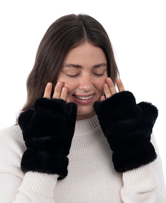 I.N.C. International Concepts Women's Fingerless FauxFur Gloves