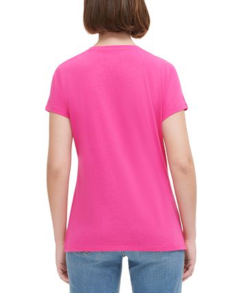 Calvin Klein Jeans Women\'s Monogram Logo Short-Sleeve Iconic T-Shirt -  Macy\'s | Rundhalsshirts