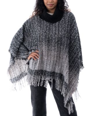 Style & Co - Women's Ombr&eacute; Boucl&eacute; Poncho Wrap