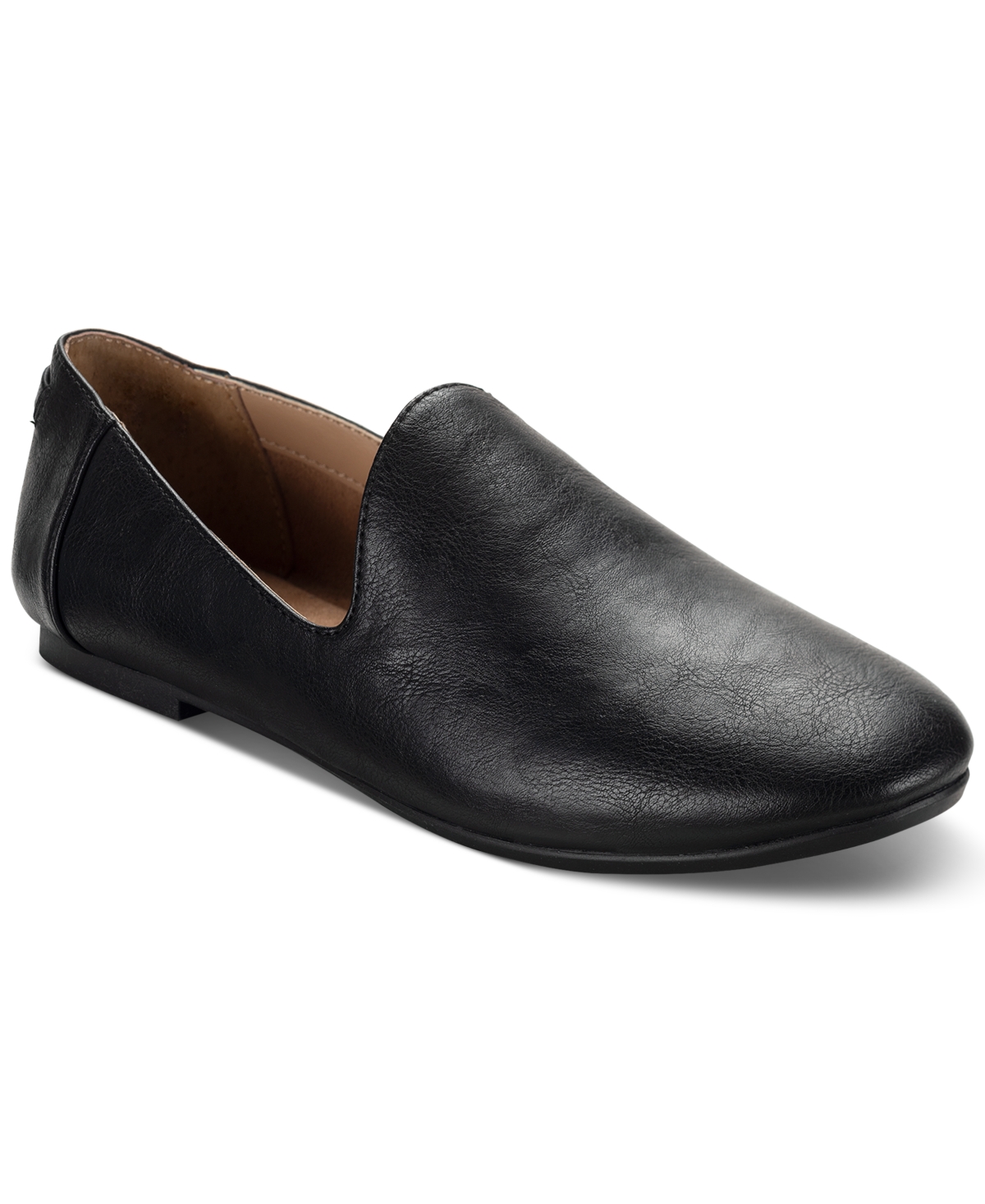 Style & Co Adoraa Silp-on Flats, Created For Macy's In Black Smooth