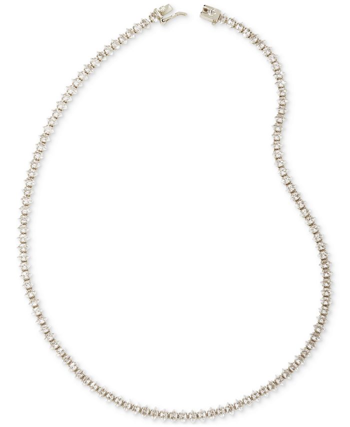 KENDRA SCOTT: RHODIUM EMERY HEART PENDANT NECKLACE main image 1