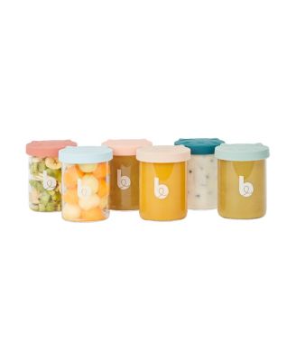 Babymoov Baby Isy Bowls Food Storage in Glass (set of 6) 8.45oz - Multi color