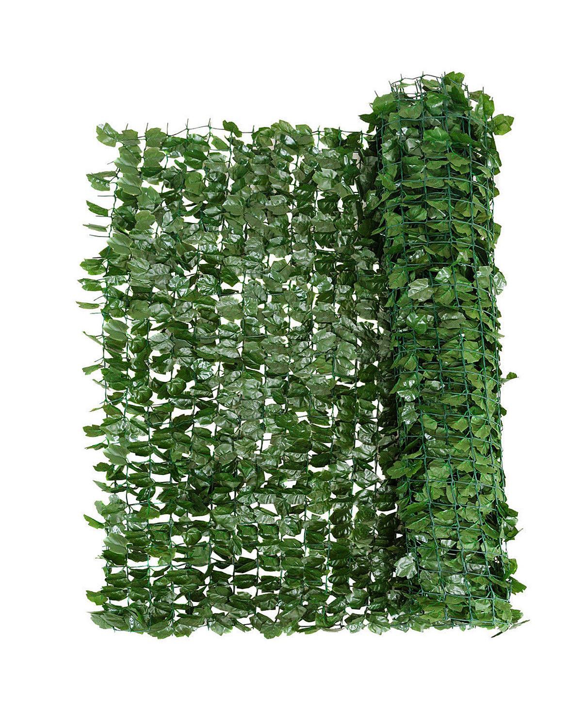 59''x95'' Faux Ivy Leaf Decorative Privacy Fence Screen Artificial Hedge Fencing - Green