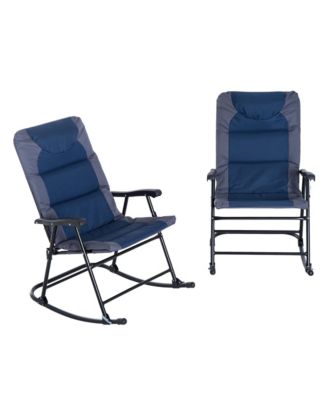 2PC Folding Outdoor Furniture Set, 2 Rocking Chairs,