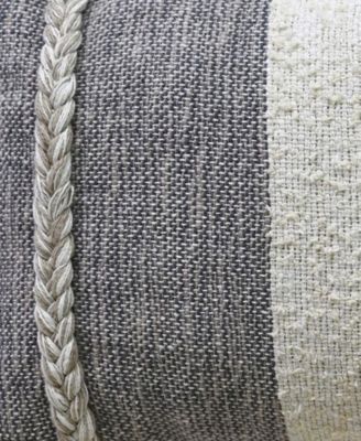 Linden Street Handloom Woven Wooden Textured Decorative Pillow, 14'' x 20''