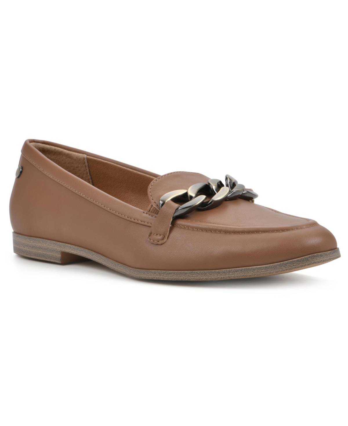 Women's Nobles Chain Detail Loafers - Tan Smooth