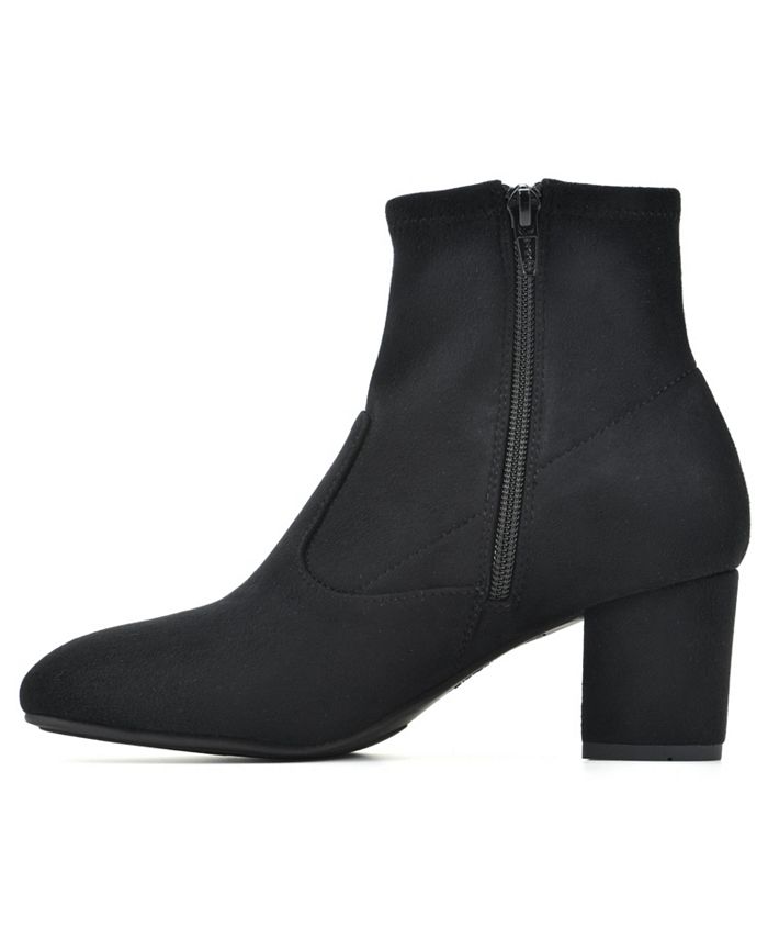 WHITE MOUNTAIN Freshly Fashion Boot - Women's Ankle Stretch Bootie With Block Heel - View #6