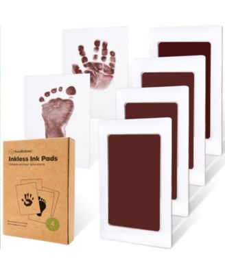 4pk Inkless Ink Pad for Baby Hand and Footprint Kit, Clean Touch Dog Paw, Dog Nose Print Kit, Baby & Pet Safe