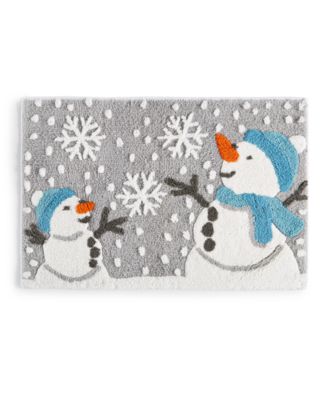 Holiday Lane - Snowman Sculpted Holiday Rug, Created for Macy's