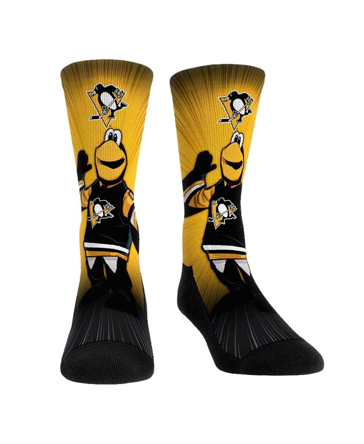 Men's and Women's Rock 'Em Socks Pittsburgh Penguins Mascot Pump Up Crew Socks - Multi