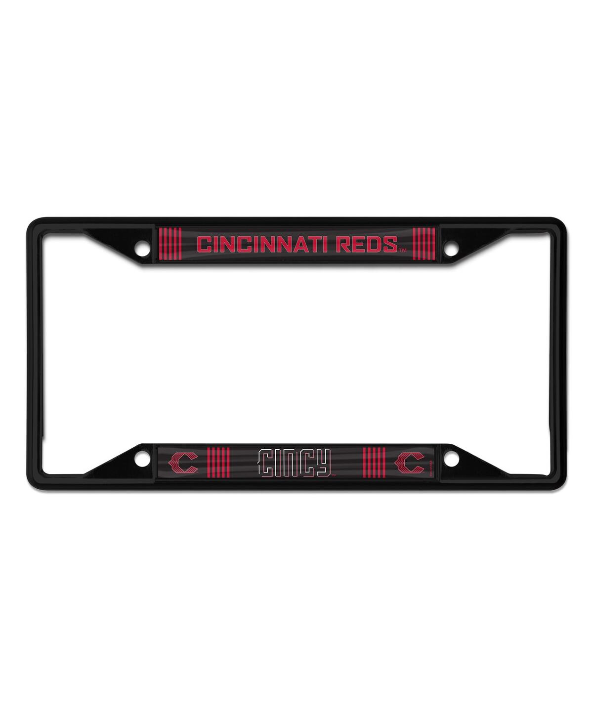 Wincraft Cincinnati Reds 2023 City Connect Metal Laser Cut License Plate Frame In Black