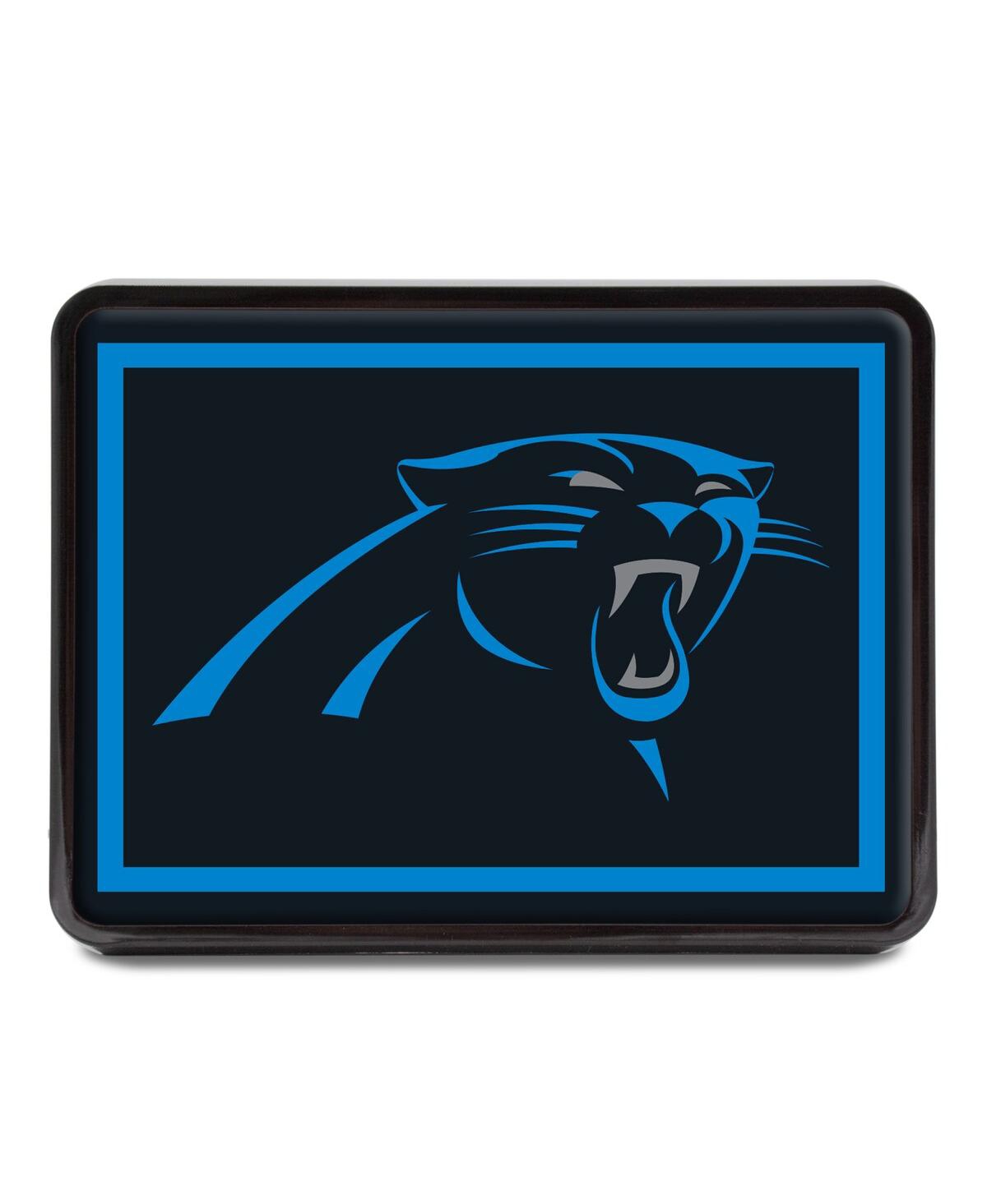 Carolina Panthers Logo 1.25" x 2" Universal Plastic Hitch Cover - Black