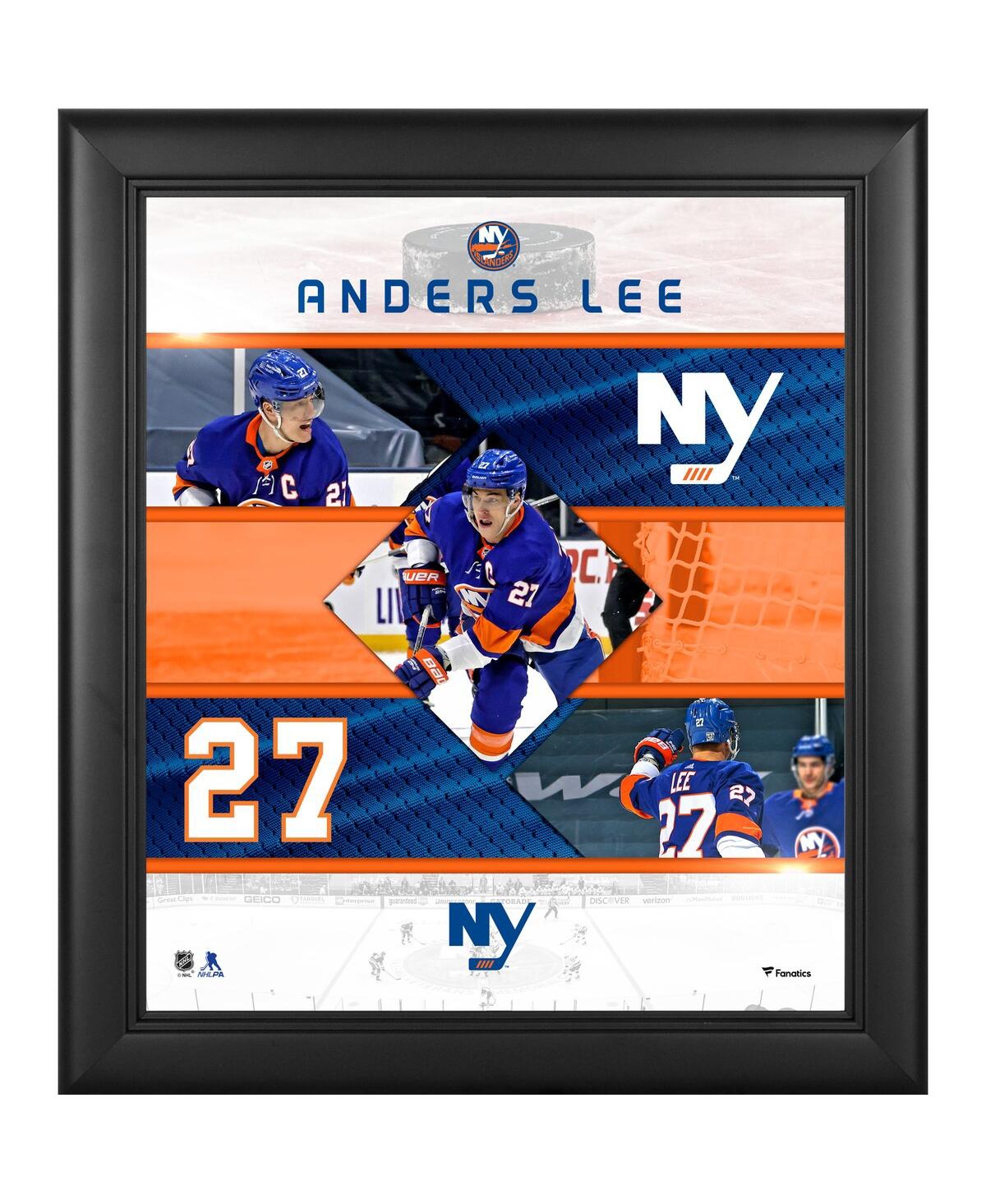 Fanatics Authentic Anders Lee New York Islanders Framed 15'' X 17'' X 1'' Stitched Stars Collage In Multi
