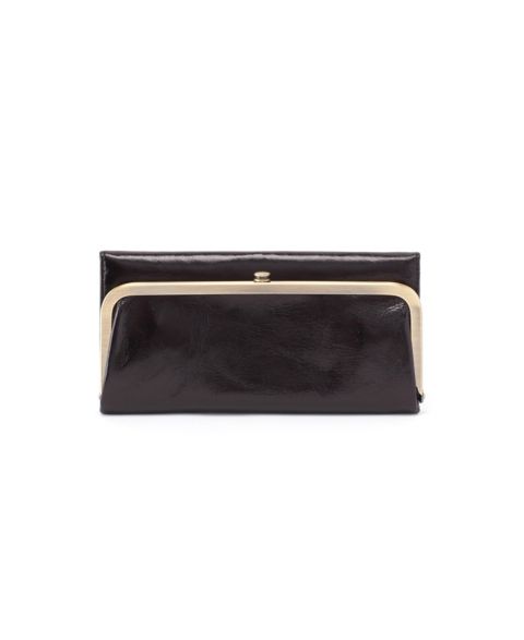 Женский кошелёк HOBO Rachel Frame Closure Continental Trifold, цвет: Чёрный