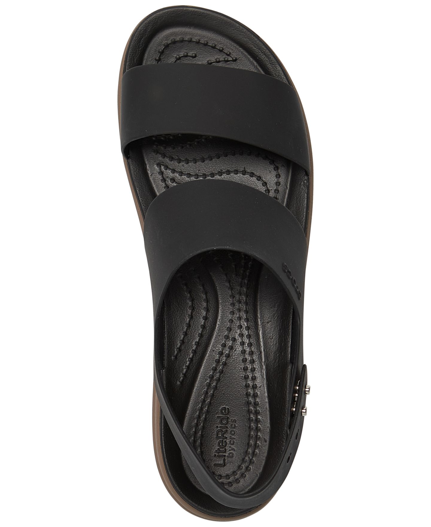 Женские сандалии Crocs Brooklyn Low Wedge, цвет: Чёрный — фото 5
