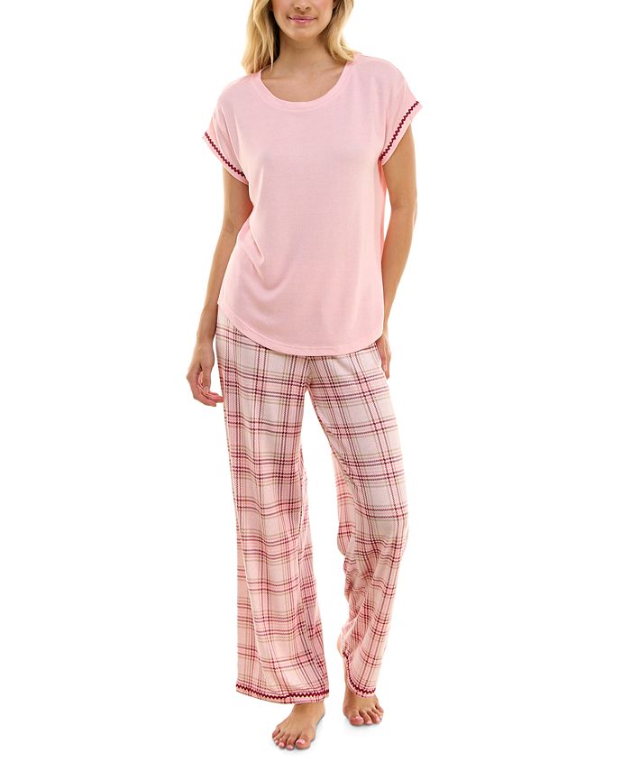 Women's 2-Pc. Short-Sleeve Printed Pajamas Set