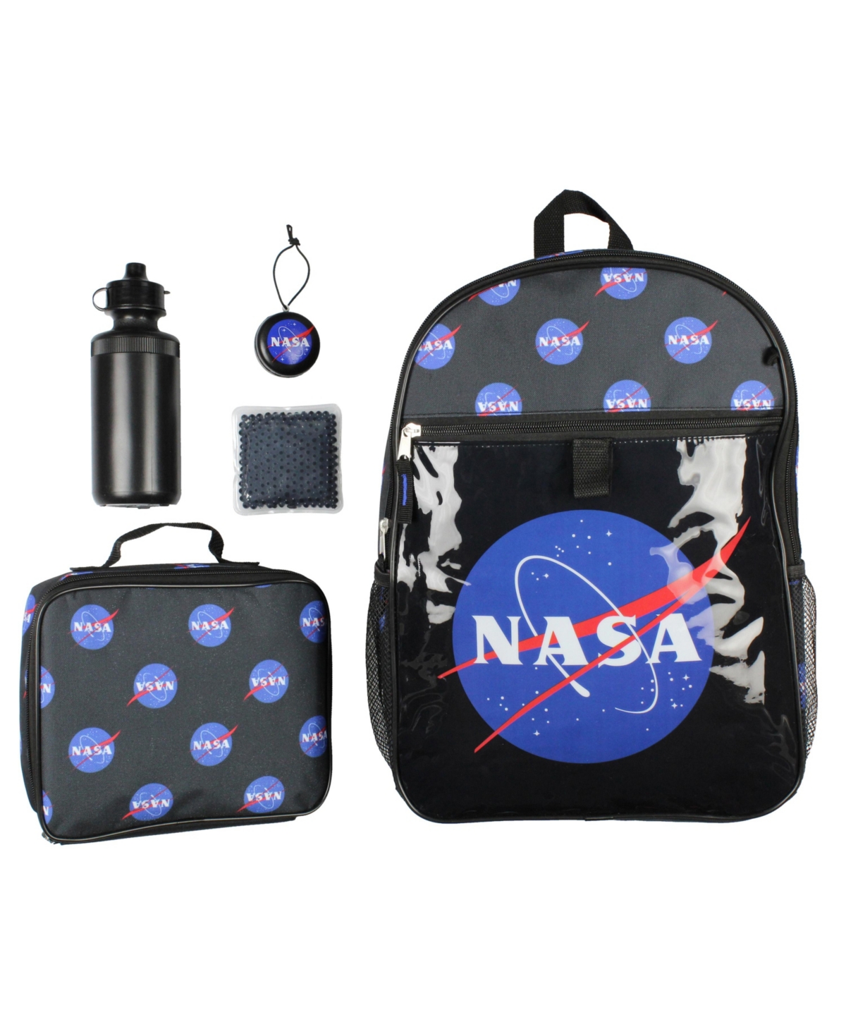 Meatball Logo Backpack Lunch Bag Water Bottle Squishy Toy Ice Pack 5 Pc Mega Set - Black