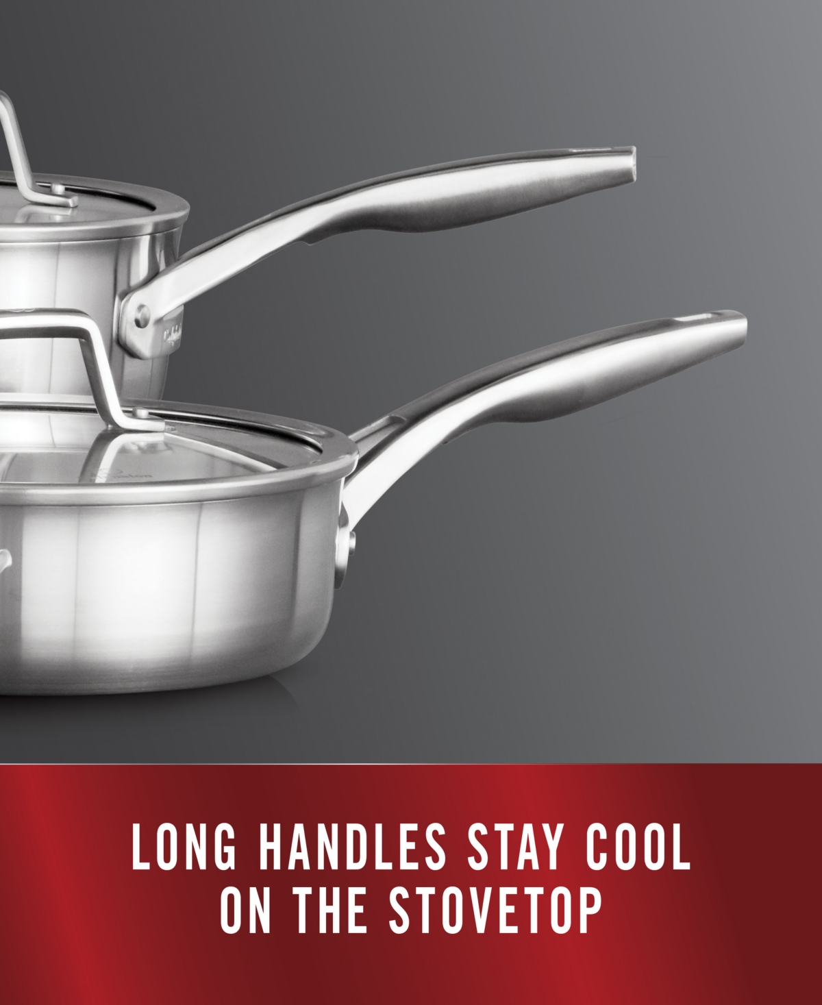 Calphalon PremierCookware, 3.5-Quart Sauce Pan with Pour and Strain Cover - Stainless Steel