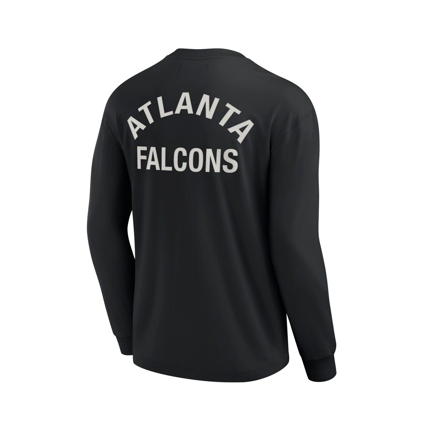 Футболка Fanatics Signature Black Atlanta Falcons Super Soft Long Sleeve — фото 4