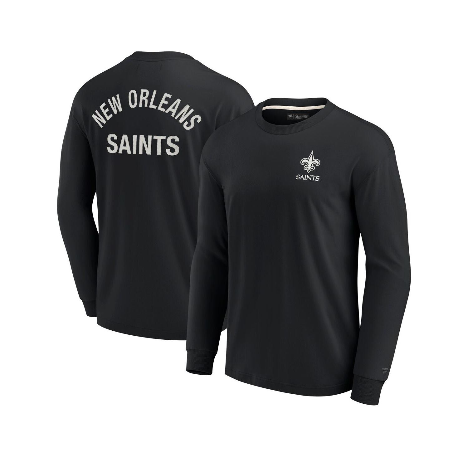 Men's and Women's Black New Orleans Saints Super Soft Long Sleeve T-shirt