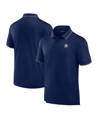 Men's Navy New York Yankees Pique Polo Shirt