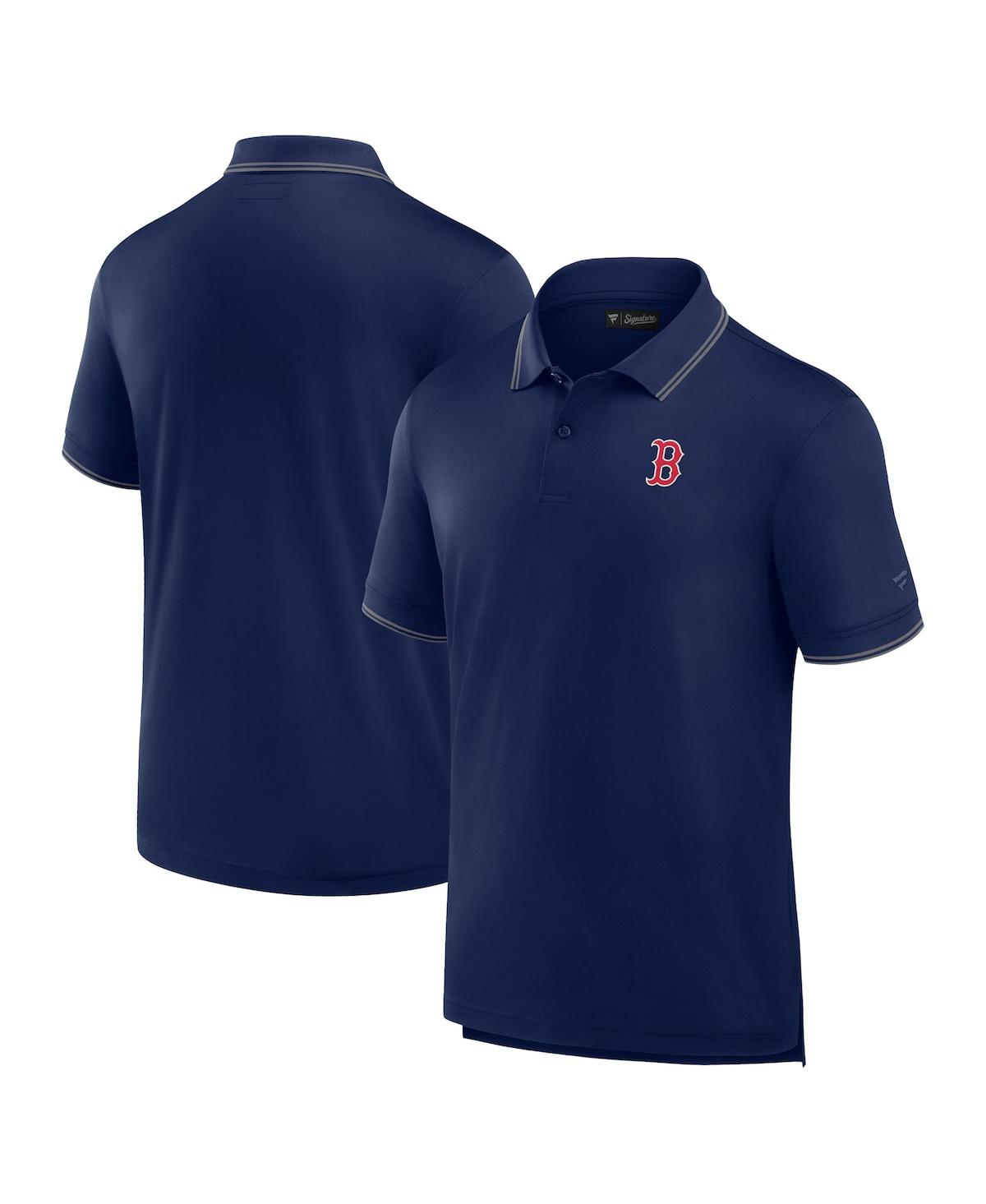 Men's Fanatics Signature Navy Boston Red Sox Pique Polo Shirt - Navy
