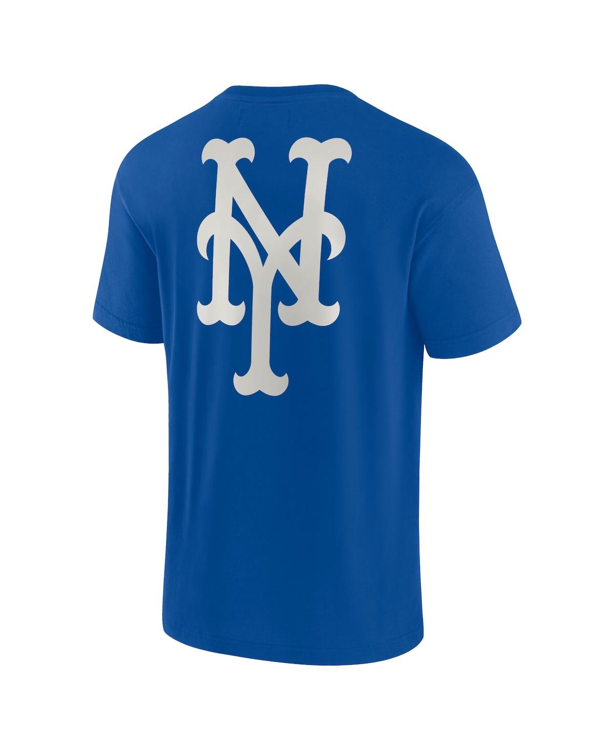 Shop Fanatics Signature Men's And Women's  Royal New York Mets Super Soft Short Sleeve T-shirt