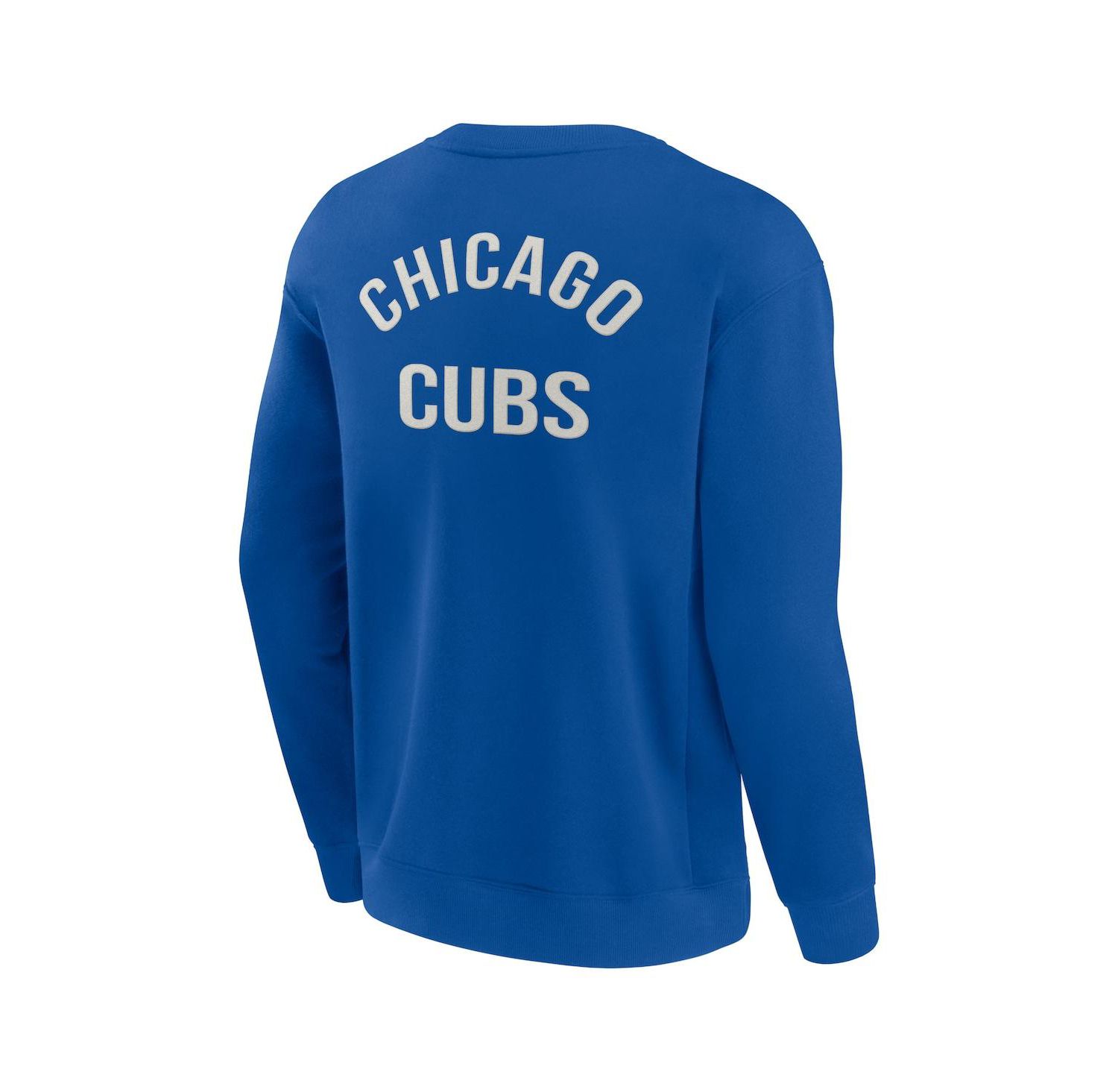 Men's and Women's Royal Chicago Cubs Super Soft Pullover Crew Sweatshirt