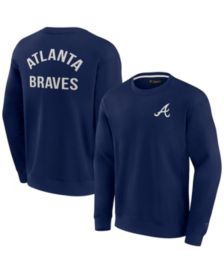 Atlanta Braves Profile Big & Tall Contrast Short Sleeve Pullover Hoodie -  Oatmeal