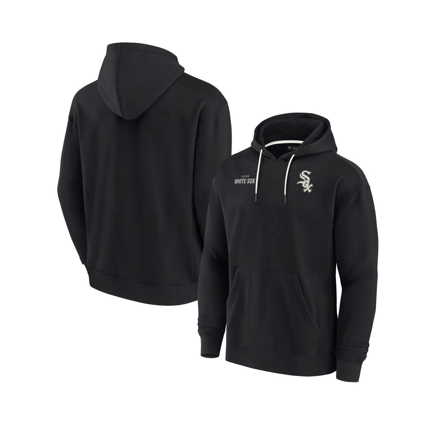 Men's and Women's Black Chicago White Sox Super Soft Fleece Pullover Hoodie