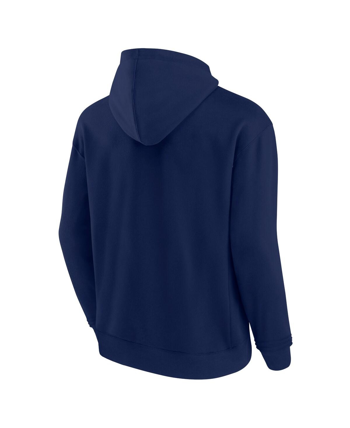 Shop Fanatics Signature Men's And Women's  Navy Milwaukee Brewers Super Soft Fleece Pullover Hoodie