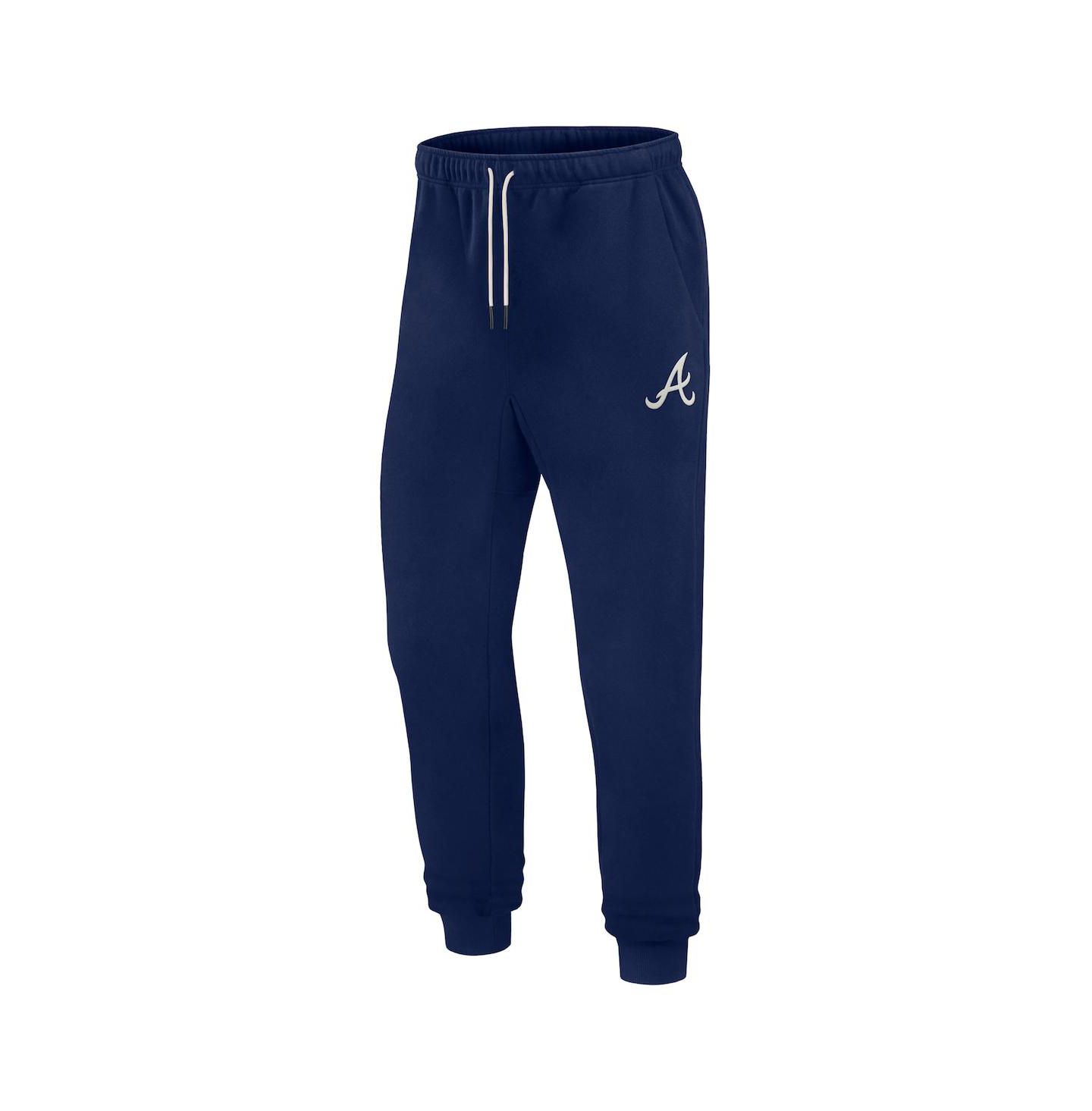 Брюки Fanatics Signature Navy Atlanta Braves Super Soft Fleece Jogger — фото 2