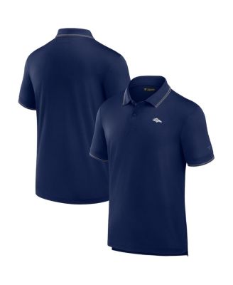 Men's Navy Denver Broncos Pique Polo Shirt