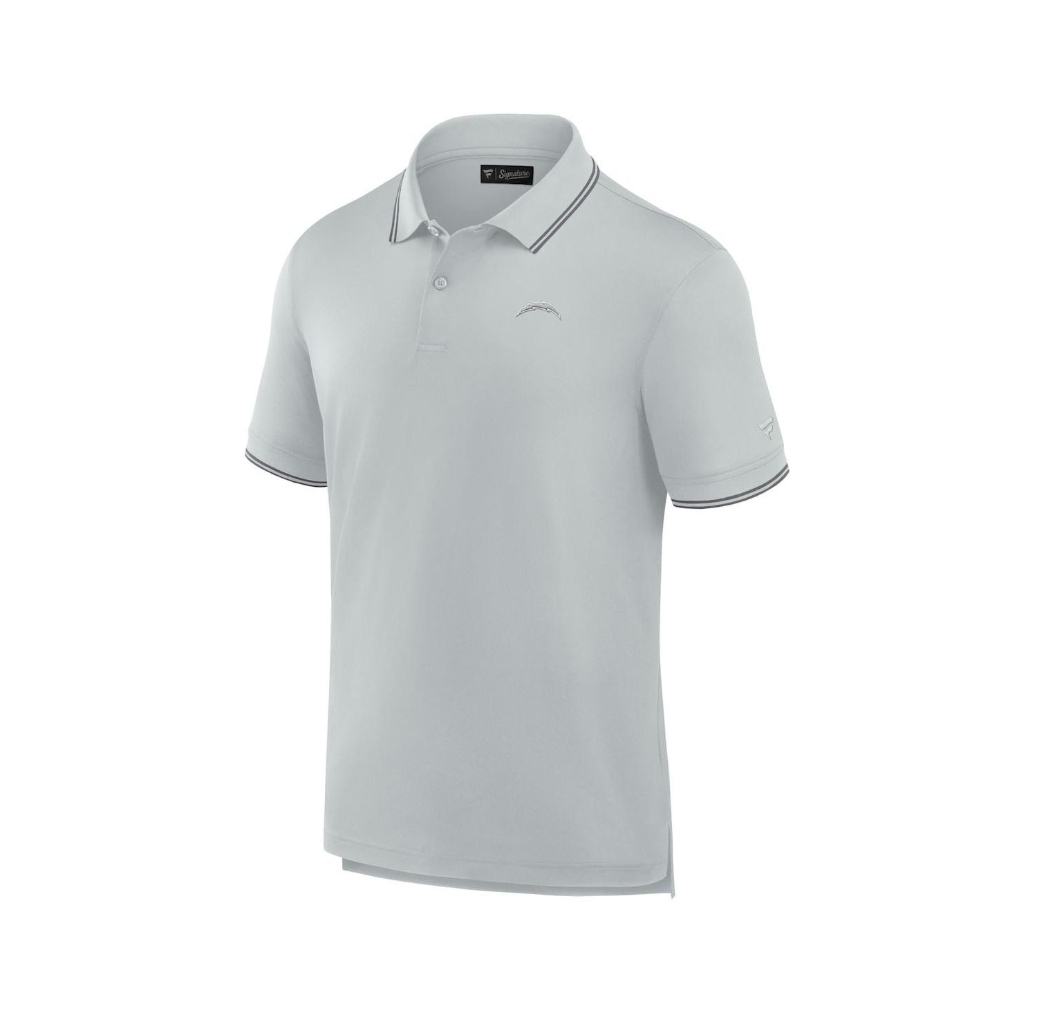 Men's Gray Los Angeles Chargers Pique Polo Shirt