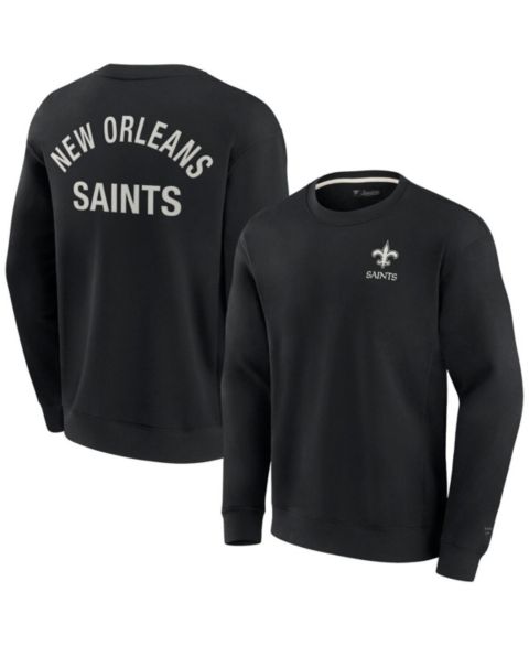 Толстовка Fanatics Signature Black New Orleans Saints Super Soft Pullover Crew